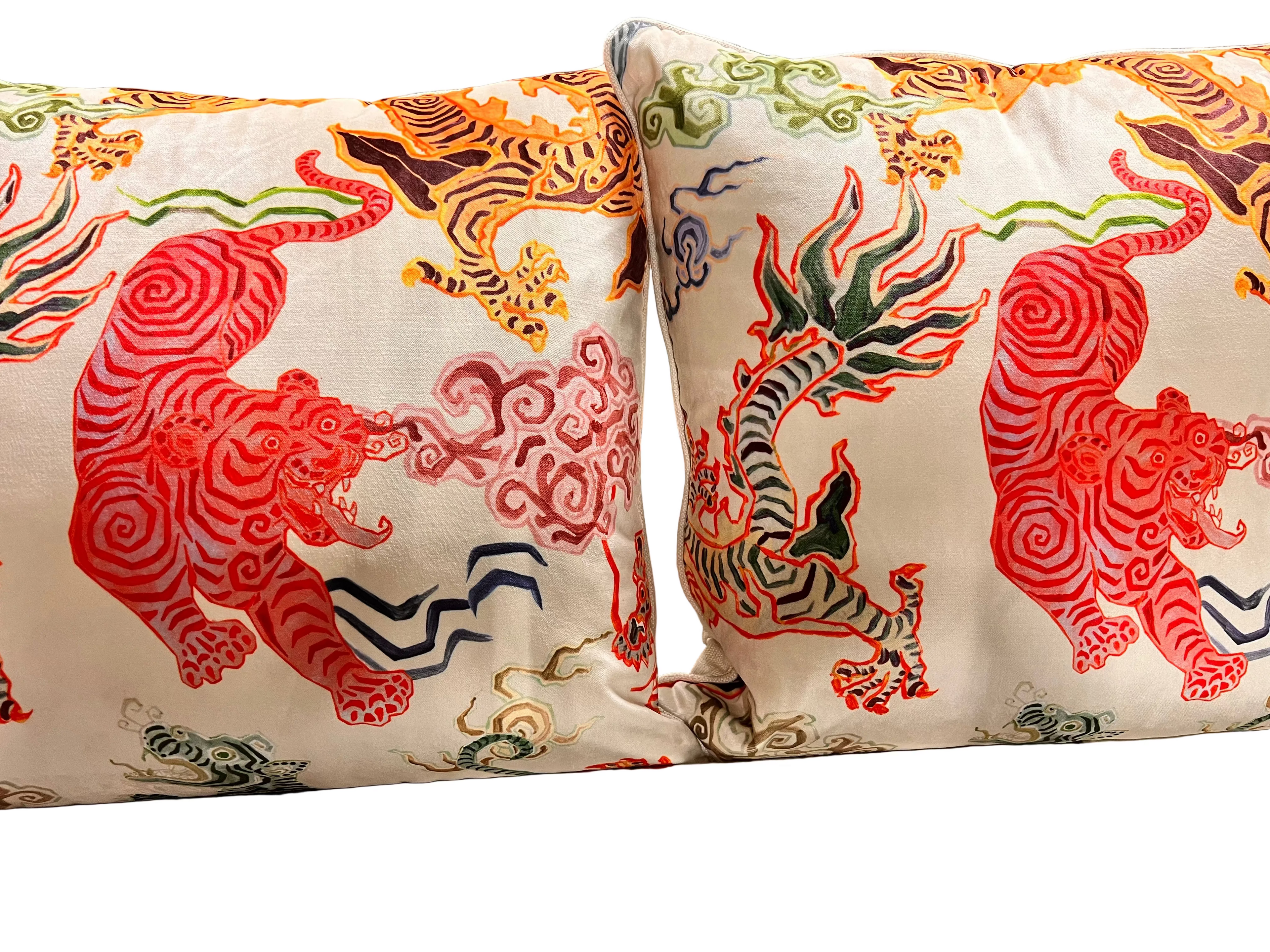 Himalaya Dragon Tiger in Cream Velvet