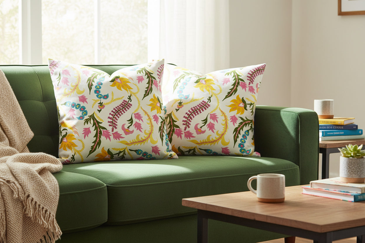 Quadrille Stitched Floral