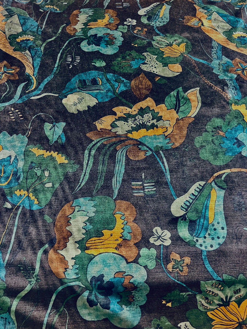 GP&J Baker California Velvet in Indigo/Teal