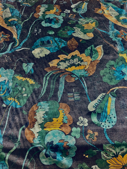 GP&J Baker California Velvet in Indigo/Teal